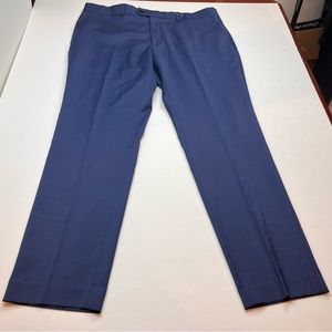 Original Penguin Osmans Mens Size 38 x 31 Blue Wool Blend Dress Pant *Tiny Flaw*